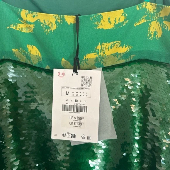 Green sequin midi dress - Picture 7 of 7